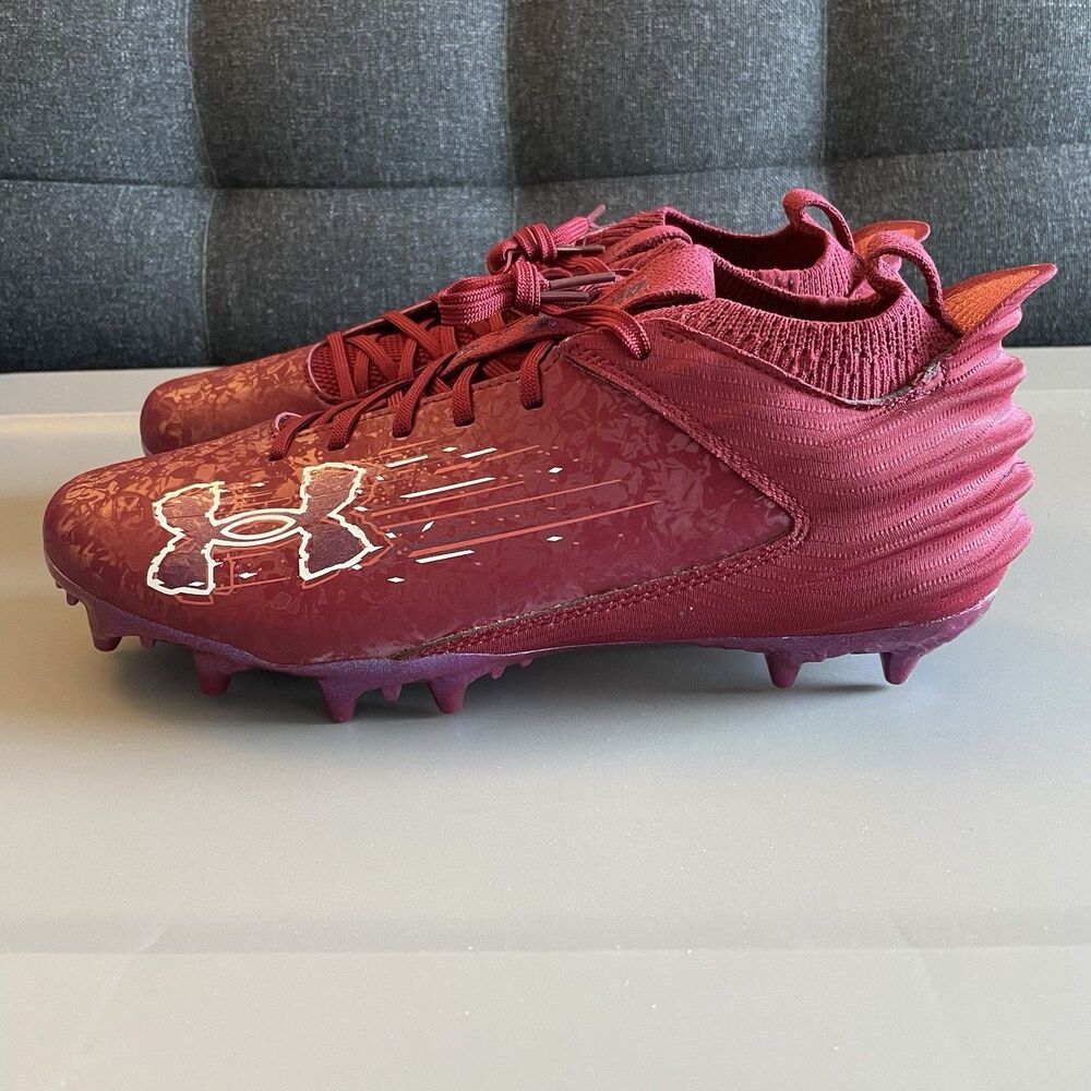 Under Armour Blur 2 MC Suede Red Football Cleats 3027978-602 Men’s Size 14